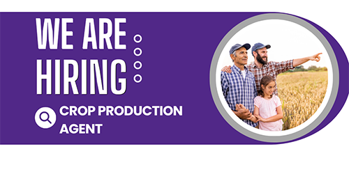 We are Hiring Crop Production Agent